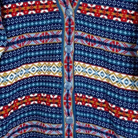 Vintage Cardigan Sweater Button Down Drop Shoulder Seam Academia Old School Gpa - Picture 5 of 6